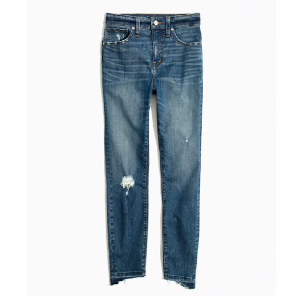 Curvy High-Rise Skinny Jeans: Drop Step-Hem Editio